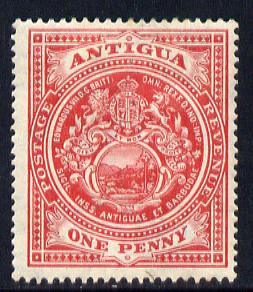 Antigua 1908-17 MCA Badge 1d scarlet mounted mint SG 44, stamps on , stamps on  stamps on , stamps on  stamps on  kg5 , stamps on  stamps on badge, stamps on  stamps on 