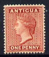 Antigua 1884-87 QV Crown CA 1d carmine-red mounted mint SG 25, stamps on , stamps on  qv , stamps on 