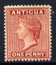 Antigua 1884-87 QV Crown CA 1d carmine-red mounted mint SG 25, stamps on , stamps on  stamps on , stamps on  stamps on  qv , stamps on  stamps on 