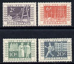 Netherlands 1952 Stamp & Telegraph Centenaries set of 4 unmounted mint SG 754-7, stamps on , stamps on  stamps on stamp centenary, stamps on  stamps on telegraphs