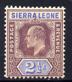 Sierra Leone 1903 KE7 Crown CA 2.5d purple & ultramarine mounted mint SG 77, stamps on , stamps on  stamps on , stamps on  stamps on  ke7 , stamps on  stamps on 