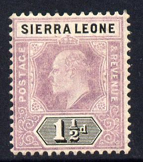 Sierra Leone 1904-05 KE7 MCA 1.5d purple & black mounted mint SG 88, stamps on , stamps on  ke7 , stamps on 