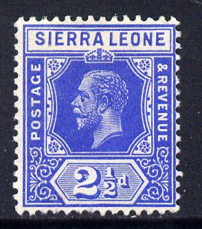Sierra Leone 1912-21 KG5 MCA 2.5d deep blue mounted mint SG 116, stamps on , stamps on  kg5 , stamps on 