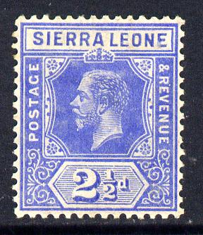 Sierra Leone 1912-21 KG5 MCA 2.5d ultramarine mounted mint SG 116a, stamps on , stamps on  kg5 , stamps on 