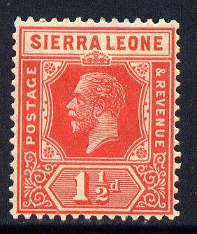 Sierra Leone 1921-27 KG5 Script CA 1.5d scarlet mounted mint SG 133, stamps on , stamps on  stamps on , stamps on  stamps on  kg5 , stamps on  stamps on 