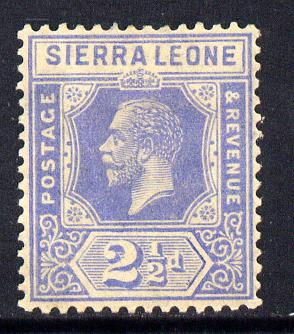 Sierra Leone 1921-27 KG5 Script CA 2.5d ultramarine mounted mint SG 135, stamps on , stamps on  kg5 , stamps on 