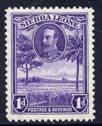 Sierra Leone 1932 KG5 Pictorial 1d violet mounted mint SG 156, stamps on , stamps on  kg5 , stamps on rice.