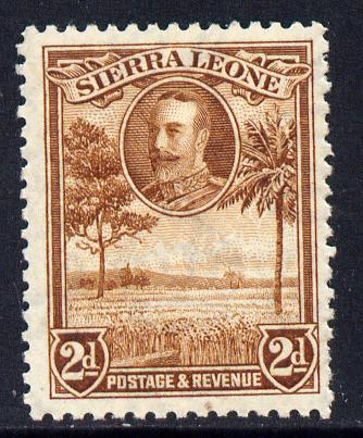Sierra Leone 1932 KG5 Pictorial 2d brown mounted mint SG 158, stamps on , stamps on  kg5 , stamps on rice.