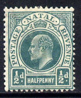 Natal 1904-08 KE7 MCA Postage-Revenue 1/2d blue-green mounted mint SG 146, stamps on , stamps on  stamps on , stamps on  stamps on  ke7 , stamps on  stamps on 