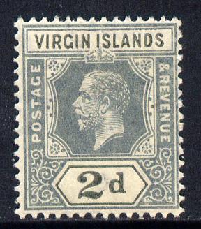 British Virgin Islands 1913-19 KG5 MCA 2d grey mounted mint SG 71, stamps on , stamps on  kg5 , stamps on 