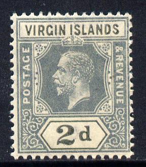 British Virgin Islands 1913-19 KG5 MCA 2d grey mounted mint SG 71, stamps on , stamps on  stamps on , stamps on  stamps on  kg5 , stamps on  stamps on 