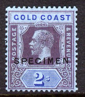 Gold Coast 1921-34 KG5 Script CA die II - 2s overprinted SPECIMEN without gum and only about 400 produced SG 96s, stamps on , stamps on  stamps on , stamps on  stamps on  kg5 , stamps on  stamps on specimen