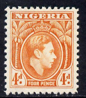 Nigeria 1938-51 KG6 4d orange unmounted mint key value SG54  , stamps on , stamps on  kg6 , stamps on 