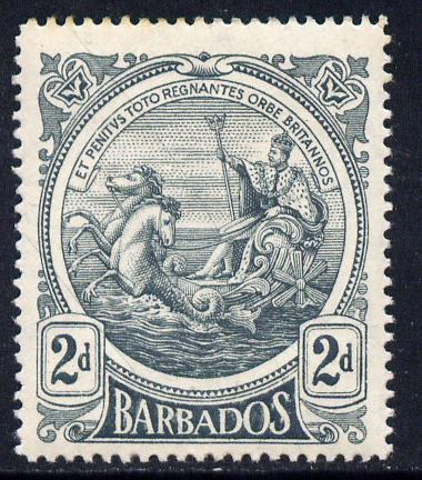 Barbados 1916-19 Large Britannia MCA 2d grey mounted mint SG 184, stamps on britannia, stamps on  kg5 , stamps on 