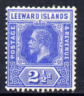 Leeward Islands 1912-22 KG5 MCA 2.5d deep bright blue Die I mounted mint SG 50a, stamps on , stamps on  kg5 , stamps on 