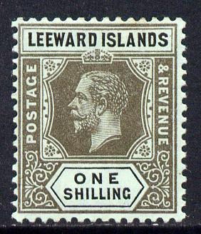 Leeward Islands 1912-22 KG5 MCA 1s black on green with white back Die I mounted mint but couple toned perfs SG 54a, stamps on , stamps on  stamps on , stamps on  stamps on  kg5 , stamps on  stamps on 