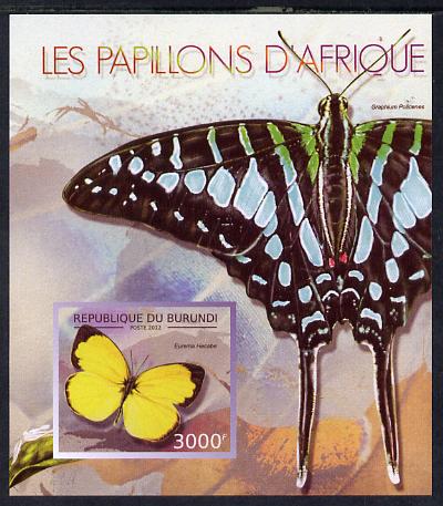 Burundi 2013 Butterflies #1 imperf deluxe sheet unmounted mint, stamps on , stamps on  stamps on butterflies