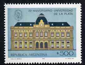Argentine Republic 1980 La Plata University unmounted mint, SG 1684*, stamps on education