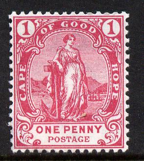 Cape Of Good Hope 1893-1902 Hope 1d carmine mounted mint SG 59a, stamps on 