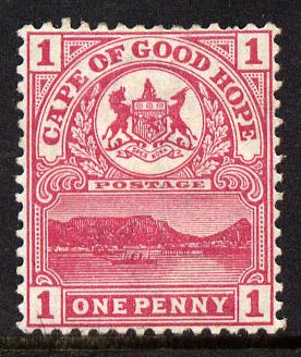 Cape Of Good Hope 1900 Table Mountain 1d carmine mounted mint SG 69, stamps on mountains