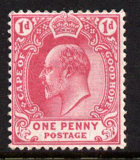Cape Of Good Hope 1902-04 KE7 1d carmine mounted mint SG 71, stamps on , stamps on  stamps on . ke7 , stamps on  stamps on 