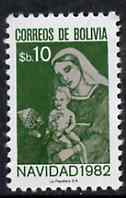 Bolivia 1982 Christmas unmounted mint, SG 1080*, stamps on christmas