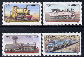 Namibia 1995 Centenary of Namib Railways perf set of 4 unmounted mint SG 657-60, stamps on , stamps on  stamps on railways