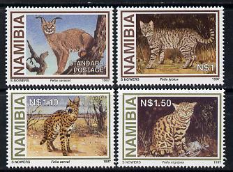 Namibia 1997 Wildcats perf set of 4 unmounted mint SG 718-21, stamps on animals, stamps on cats