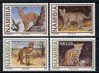 Namibia 1997 Wildcats perf set of 4 unmounted mint SG 718-21, stamps on , stamps on  stamps on animals, stamps on  stamps on cats