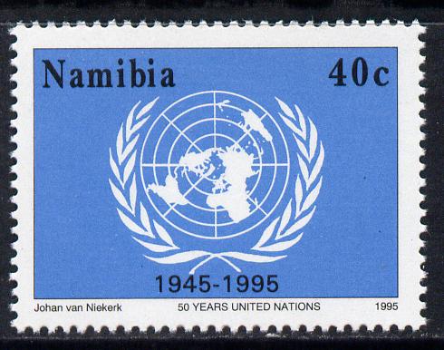 Namibia 1996 50th Anniversary of United Nations 40c unmounted mint SG 676, stamps on , stamps on  stamps on united nations