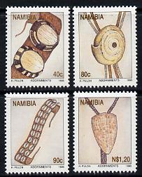 Namibia 1995 Personal Ornaments perf set of 4 unmounted mint SG 671-74, stamps on shells