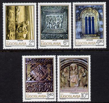 Yugoslavia 1979 Romanesque Sculpture perf set of 5 unmounted mint, SG 1903-07, stamps on , stamps on  stamps on sculpture