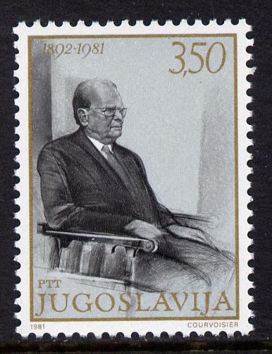 Yugoslavia 1981 President Tito's 88th Birthday 3d50 unmounted mint, SG 1981, stamps on , stamps on  stamps on personalities, stamps on  stamps on constitutions