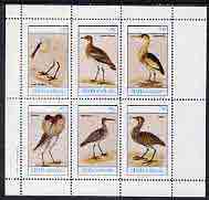 Staffa 1982 Waders (Bittern (2), Plover, Spoonbill, Whimbrel & Ruff) perf set of 6 values (15p to 75p) unmounted mint, stamps on , stamps on  stamps on birds     bittern    plover      spoonbill     ruff