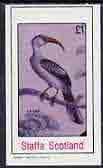 Staffa 1982 Birds #21 (Le Tock) imperf souvenir sheet (£1 value) unmounted mint, stamps on birds