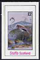 Staffa 1982 Birds #21 (Le Flament) imperf deluxe sheet (Â£2 value) unmounted mint, stamps on , stamps on  stamps on birds