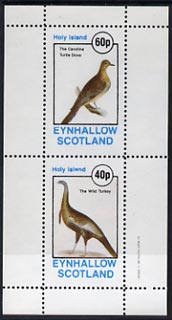 Eynhallow 1982 Birds #11 (Turkey & Turtle Dove) perf  set of 2 values (40p & 60p) unmounted mint, stamps on , stamps on  stamps on birds, stamps on doves