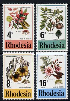 Rhodesia 1976 Trees perf set of 4 unmounted mint SG 533-36, stamps on , stamps on  stamps on trees