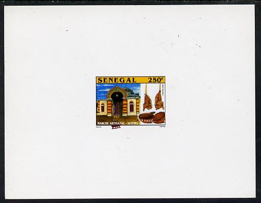 Senegal 2001 Craft Market 250f Bowls & Pendants imperf deluxe die proof in issued colours on white card as SG 1635, stamps on , stamps on  stamps on crafts, stamps on  stamps on artefacts