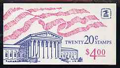 United States 1983 Flag over Supreme Court $4 booklet containing 2 x panes SG 1924b (SB 116), stamps on flags, stamps on judicial