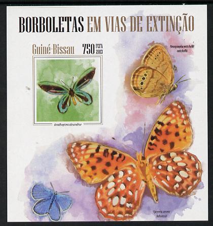 Guinea - Bissau 2013 Butterflies #09 imperf m/sheet unmounted mint. Note this item is privately produced and is offered purely on its thematic appeal, stamps on , stamps on  stamps on butterflies