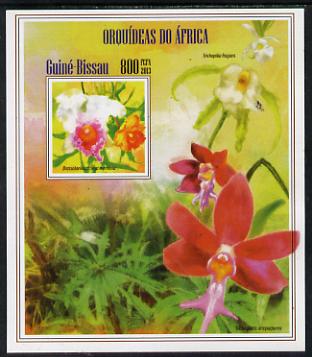 Guinea - Bissau 2013 Orchids of Africa #1 imperf m/sheet unmounted mint. Note this item is privately produced and is offered purely on its thematic appeal, stamps on flowers, stamps on orchids