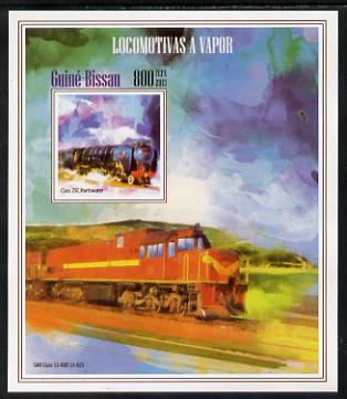 Guinea - Bissau 2013 Steam Locomotives #3 imperf m/sheet unmounted mint. Note this item is privately produced and is offered purely on its thematic appeal, stamps on , stamps on  stamps on railways