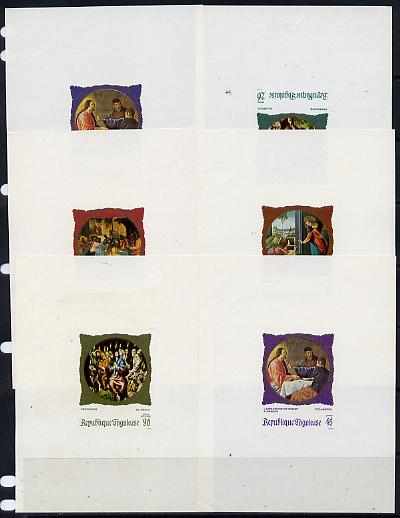 Togo 1969 Religious Paintings set of 6 individual imperf deluxe sheets unmounted mint as SG 651-6, stamps on , stamps on  stamps on arts, stamps on  stamps on religion, stamps on  stamps on 