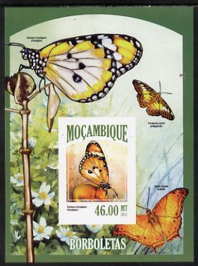 Mozambique 2013 Butterflies #7 imperf deluxe sheet unmounted mint. Note this item is privately produced and is offered purely on its thematic appeal, stamps on , stamps on  stamps on butterflies
