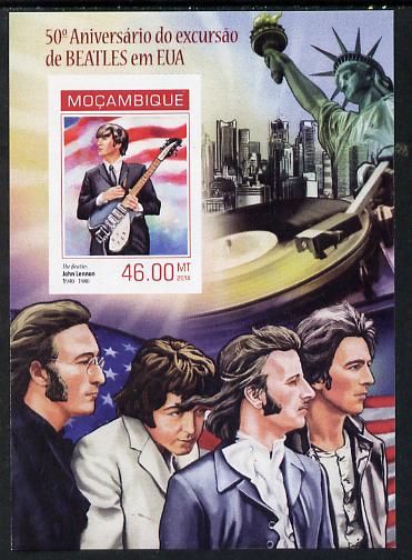 Mozambique 2014 50th Anniversary of Beatles Trip to USA #4 imperf s/sheet unmounted mint. Note this item is privately produced and is offered purely on its thematic appeal 