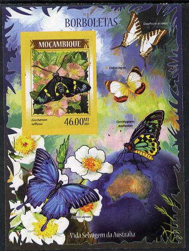 Mozambique 2014 Butterflies #01 imperf s/sheet D - unmounted mint. Note this item is privately produced and is offered purely on its thematic appeal, stamps on , stamps on  stamps on butterflies