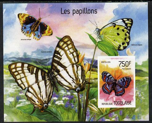 Togo 2014 Butterflies imperf s/sheet C - unmounted mint. Note this item is privately produced and is offered purely on its thematic appeal, stamps on , stamps on  stamps on butterflies