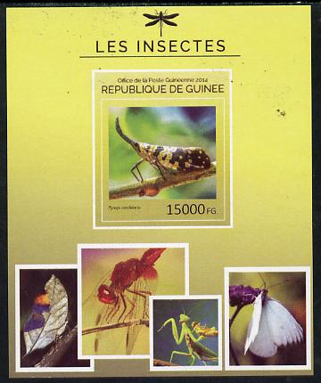 Guinea - Conakry 2014 Insects - Pyrops candelaria (Hopper) imperf s/sheet unmounted mint. Note this item is privately produced and is offered purely on its thematic appeal, stamps on , stamps on  stamps on insects, stamps on  stamps on 