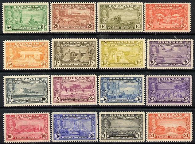 Bahamas 1948 KG6 Eleuthera set of 16 complete unmounted mint, SG 178-93, stamps on , stamps on  kg6 , stamps on 